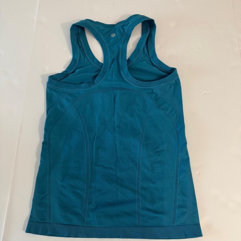 Athleta Momentum Seamless Racerback Tank Top Teal Blue Small